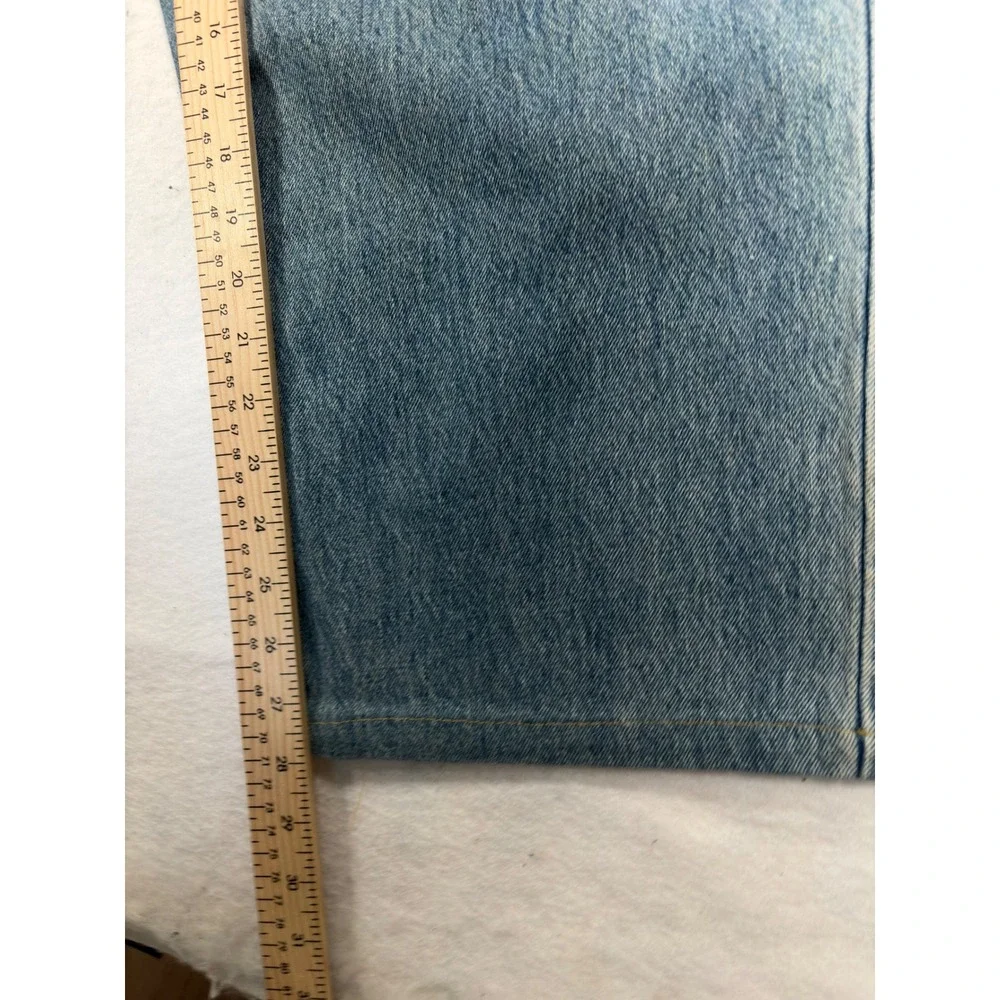 Vintage Old Navy Number 7 Blue Jeans Mens 44x32 Medium Wash Straight Leg Denim